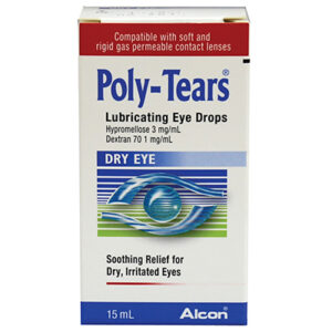 Poly-Tears lubricating eye drops